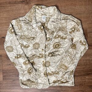 Kate Quinn Cream and Gold Floral Kids Blazer